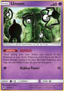 Unown - Lost Thunder (Rare) [LOT-90]