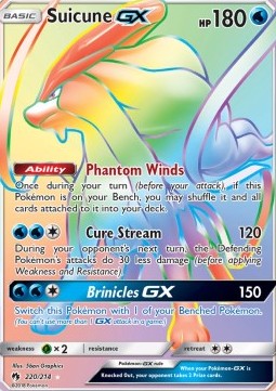 Suicune GX - Lost Thunder (Secret Rare) [LOT-220]