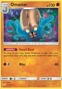 Omastar - Team Up (Holo Rare) [TEU-76]