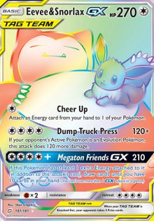 Eevee & Snorlax GX - Team Up (Secret Rare) [TEU-191]