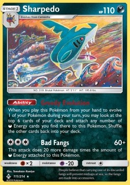 Sharpedo - Unbroken Bonds (Rare) [UNB-111]