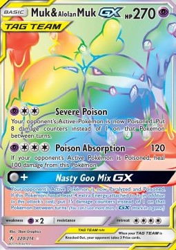 Muk & Alolan Muk GX - Unbroken Bonds (Secret Rare) [UNB-220]