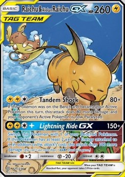 Raichu & Alolan Raichu GX - Unified Minds (Ultra Rare) [UNM-221]
