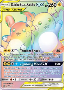 Raichu & Alolan Raichu GX - Unified Minds (Secret Rare) [UNM-241]