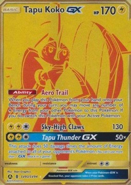 Tapu Koko GX - Hidden Fates (Secret Rare) [HIF-SV93]