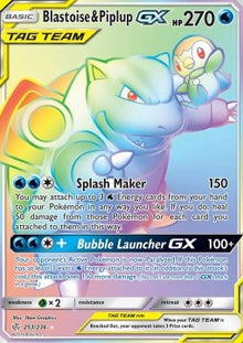 Blastoise & Piplup GX - Cosmic Eclipse (Secret Rare) [CEC-253]