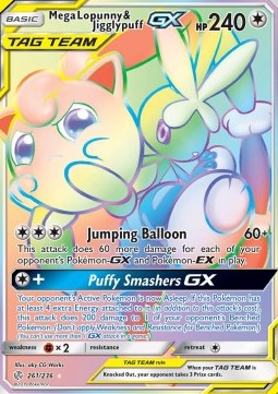 Mega Lopunny & Jigglypuff GX - Cosmic Eclipse (Secret Rare) [CEC-261]