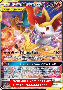 Charizard & Braixen GX - SM Black Star Promos (Oversized) [SM-230]