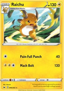 Raichu - Sword & Shield (Rare) [SSH-66]