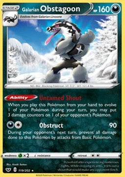 Galarian Obstagoon - Sword & Shield (Holo Rare) [SSH-119]