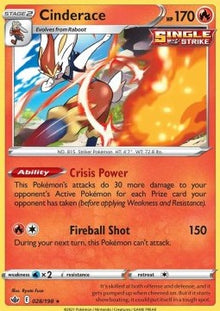 Cinderace - Chilling Reign (Holo Rare) [CRE-028]