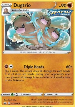 Dugtrio - Chilling Reign (Rare) [CRE-077]