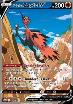 Galarian Zapdos V - Chilling Reign (Ultra Rare) [CRE-174]