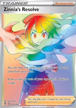 Zinnia's Resolve - Evolving Skies (Secret Rare) [EVS-225]