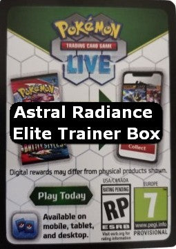 Live Code Card (Elite Trainer Box) - Astral Radiance (Online Code Card)