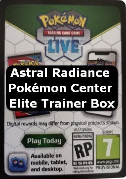 Live Code Card (Pokémon Center Elite Trainer Box) - Astral Radiance (Online Code Card)