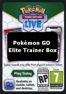 Live Code Card (Elite Trainer Box) - Pokémon GO (Online Code Card)