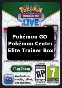 Live Code Card (Pokémon Center Elite Trainer Box Plus) - Pokémon GO (Online Code Card)