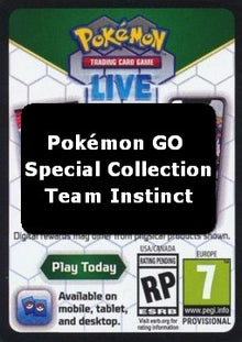 Live Code Card (Special Collection-Team Instinct) - Pokémon GO (Online Code Card)