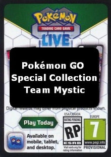 Live Code Card (Special Collection-Team Mystic) - Pokémon GO (Online Code Card)