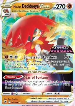 Hisuian Decidueye VSTAR - Astral Radiance (Oversized) [ASR-084]