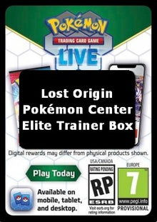 Live Code Card (Pokémon Center Elite Trainer Box) - Lost Origin (Online Code Card)