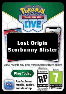Live Code Card (Scorbunny Blister) - Lost Origin (Online Code Card)