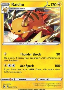 Raichu - Lost Origin (Rare) [LOR-053]