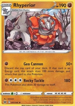 Rhyperior - Lost Origin (Rare) [LOR-091]