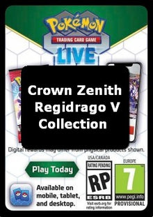 Live Code Card (Regidrago V Collection) - Crown Zenith (Online Code Card)