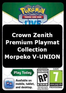 Live Code Card (Morpeko V-UNION Premium Playmat Collection) - Crown Zenith (Online Code Card)