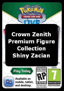 Live Code Card (Shiny Zacian Premium Figure Collection) - Crown Zenith (Online Code Card)