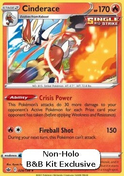 Cinderace - Chilling Reign (Holo Rare) [CRE-028]
