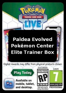 Live Code Card (Pokémon Center Elite Trainer Box) - Paldea Evolved (Online Code Card)