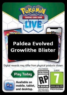 Live Code Card (Growlithe Blister) - Paldea Evolved (Online Code Card)