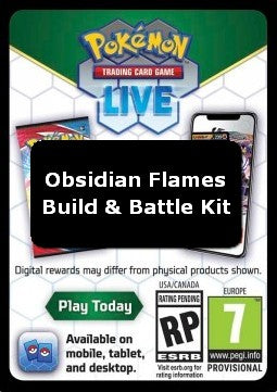 Live Code Card (Build & Battle Kit) - Obsidian Flames (Online Code Card)