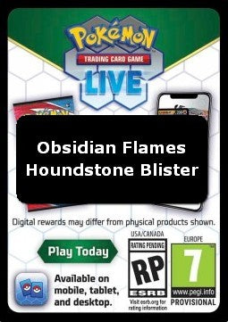 Live Code Card (Houndstone Blister) - Obsidian Flames (Online Code Card)
