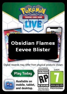 Live Code Card (Eevee Blister) - Obsidian Flames (Online Code Card)