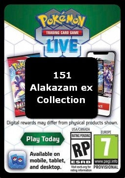 Live Code Card (Alakazam ex Collection) - 151 (Online Code Card)