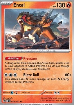 Entei - Obsidian Flames (Rare) [OBF-030]