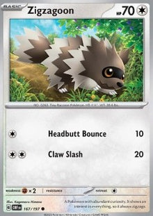 Zigzagoon - Obsidian Flames (Common) [OBF-167]