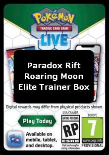 Live Code Card (Roaring Moon Elite Trainer Box) - Paradox Rift (Online Code Card)