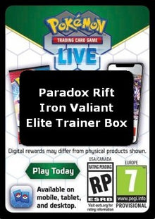 Live Code Card (Iron Valiant Elite Trainer Box) - Paradox Rift (Online Code Card)