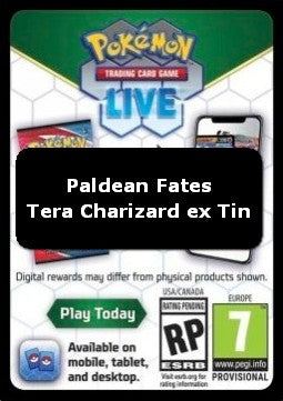 Live Code Card (Tera Charizard ex Tin) - Paldean Fates (Online Code Card)