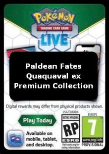 Live Code Card (Quaquaval ex Premium Collection) - Paldean Fates (Online Code Card)
