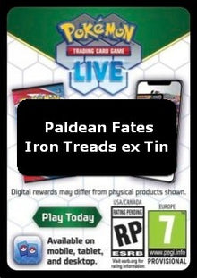 Live Code Card (Iron Treads ex Tin) - Paldean Fates (Online Code Card)