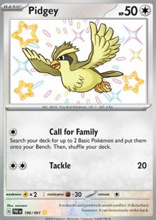 Pidgey - Paldean Fates (Shiny Rare) [PAF-196]