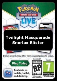 Live Code Card (Snorlax Blister) - Twilight Masquerade (Online Code Card)