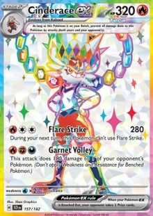 Cinderace ex - Stellar Crown (Ultra Rare) [SCR-157]