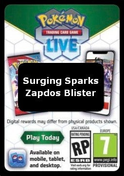 Live Code Card (Zapdos Blister) - Surging Sparks (Online Code Card)